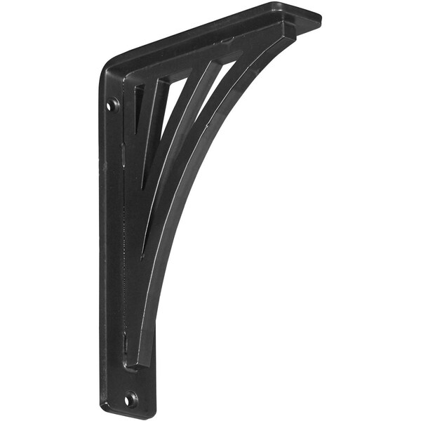 Ekena Millwork Nevio Wrought Iron Bracket, (Single center brace), Powder Coated Black 1 1/2"W x 5 1/2"D x 8"H BKTM01X05X08SNE - main